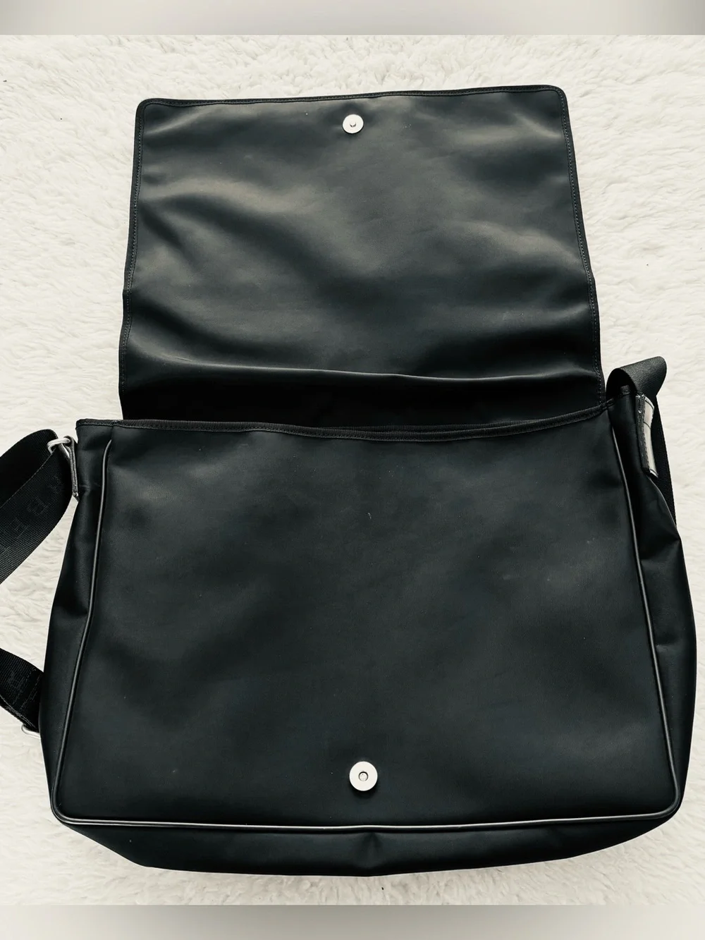 Burberry Black Label Nova Check Canvas Black Nylon Crossbody/Messenger Large Bag
